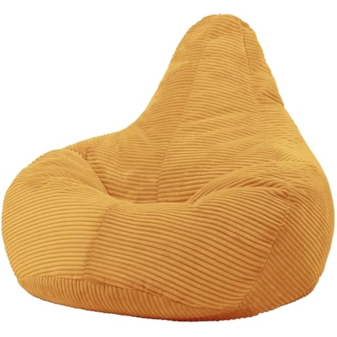 Icon Dalton Cord Recliner Bean Bag Chair - Ochre Yellow Corduroy