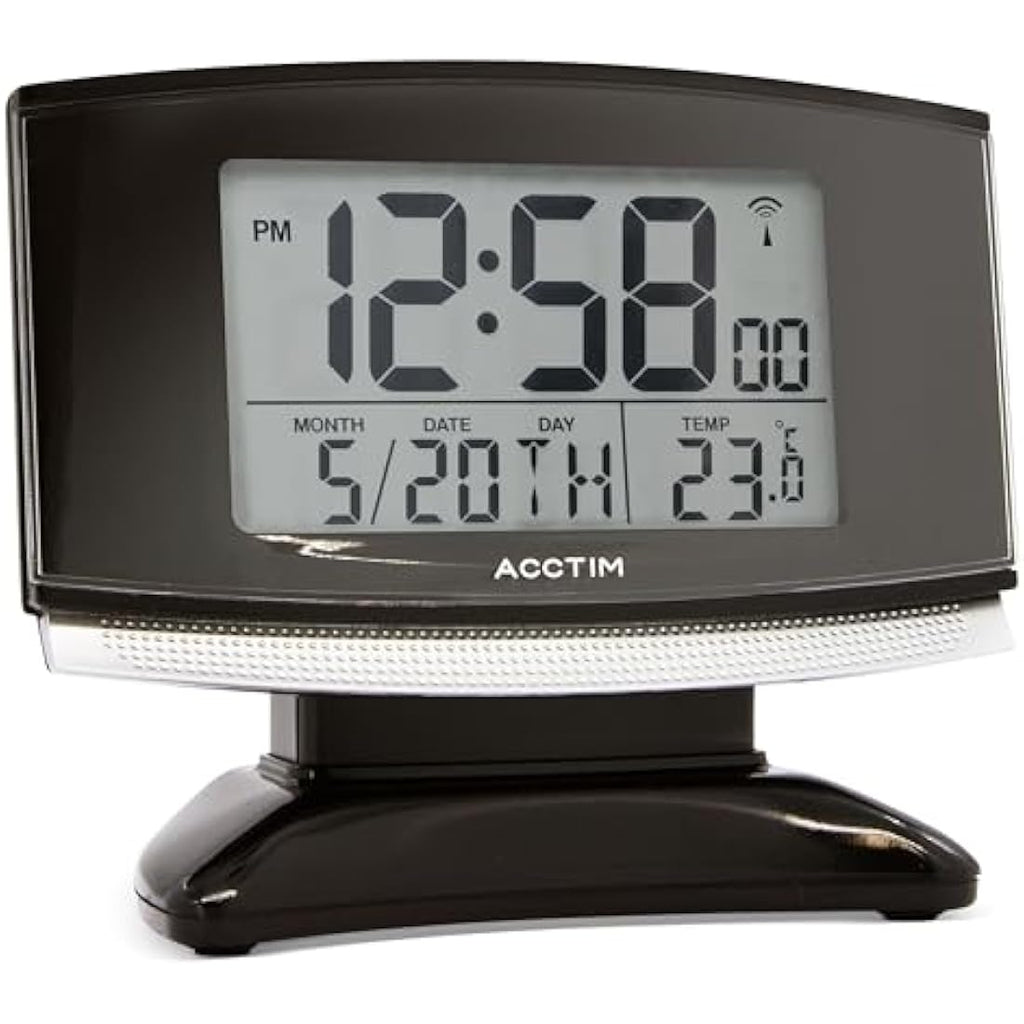 Acctim Acura Smartlite Radio Controlled Digital Alarm Clock – Black
