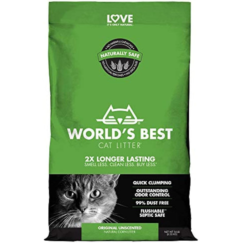 World's Best Cat Litter Original Unscented Corn Litter - 14lb Bag