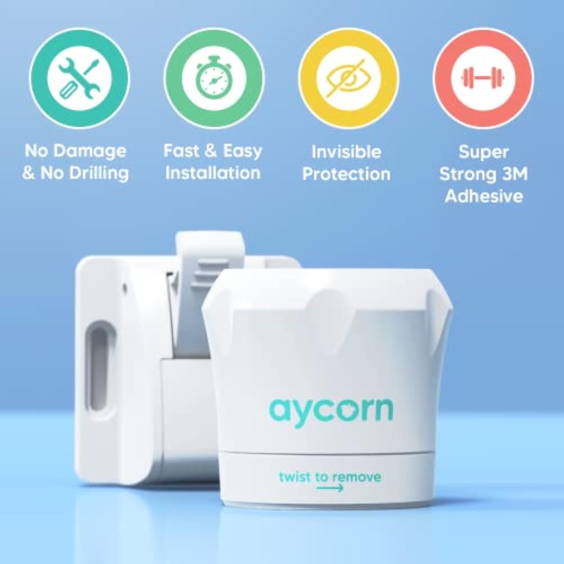 Aycorn Magnetic Cupboard Locks | 10-Pack Child Safety Locks with 2 Keys