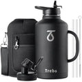 Trebo 2L Insulated Stainless Steel Water Bottle | 48H Cold – Black