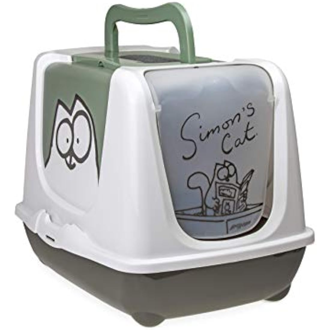Simon's Cat Enclosed Litter Box with Carbon Filter and Scoop – 50cm