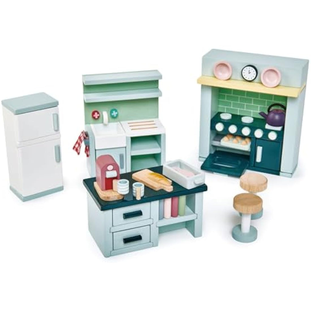 Tender Leaf Toys Wooden Dolls House Kitchen Furniture Set | 4 Pieces