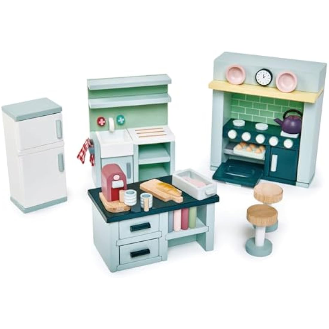 Tender Leaf Toys Wooden Dolls House Kitchen Furniture Set | 4 Pieces