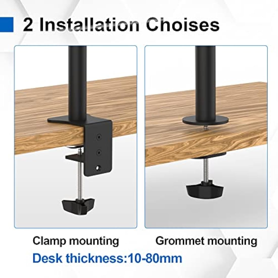 GRIFEMA Single Monitor Arm Desk Mount | 13-32" VESA Stand | 10kg Capacity