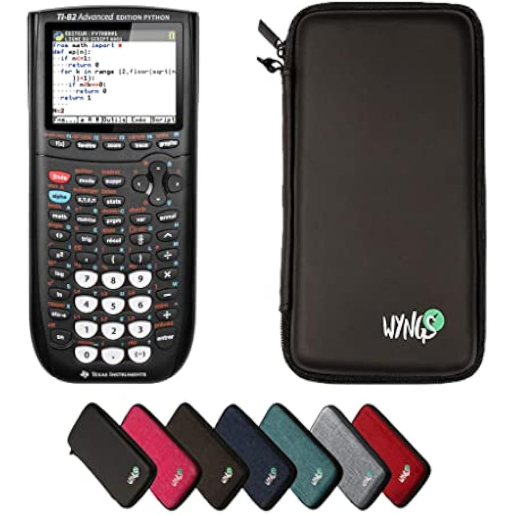 TI-82 Advanced Python Graphing Calculator Set with WYNGS Case