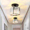 FORCOSO K9 Crystal Ceiling Light – 2-Pack Black Semi-Flush Chandelier