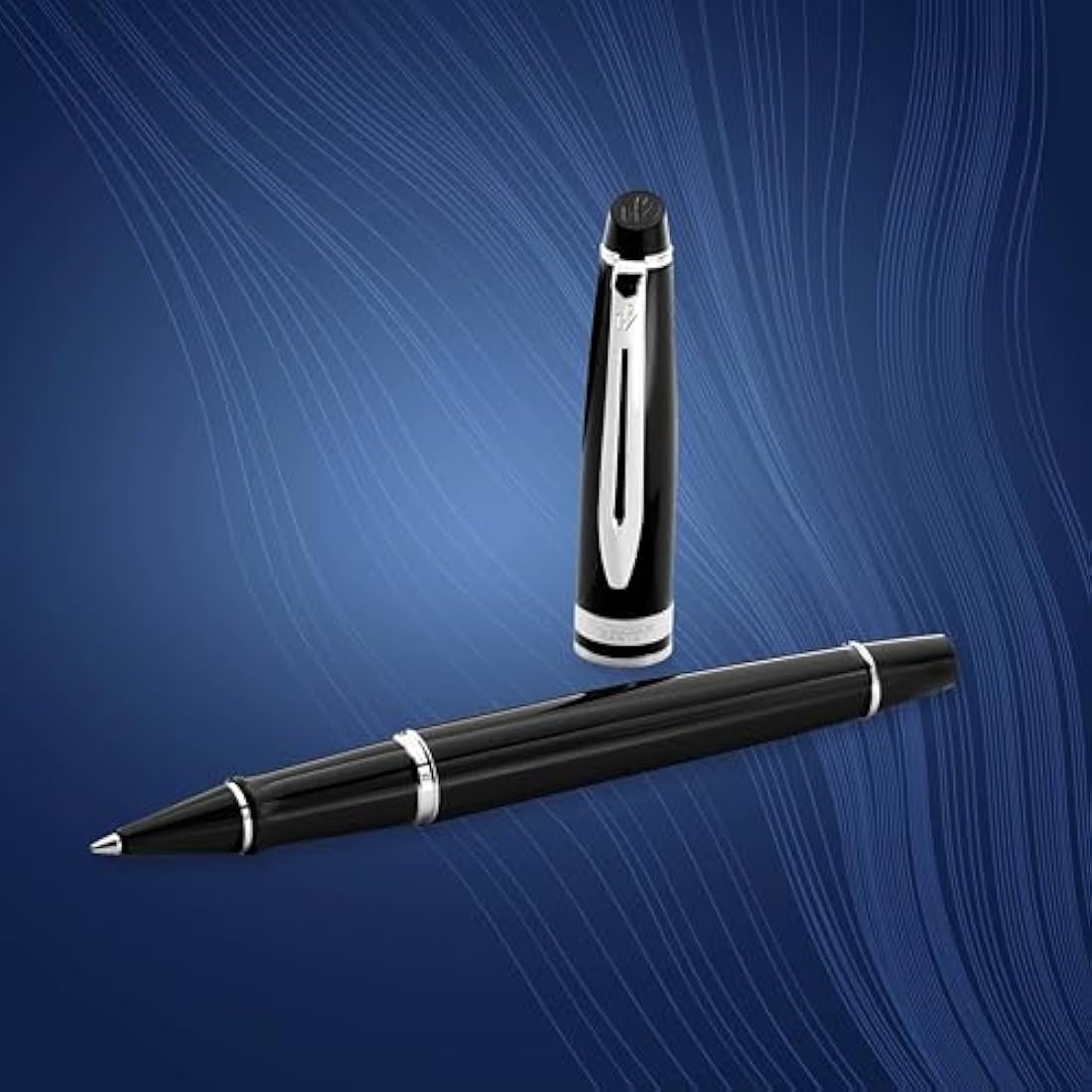 Waterman Expert Rollerball Pen | Gloss Black with Chrome Trim