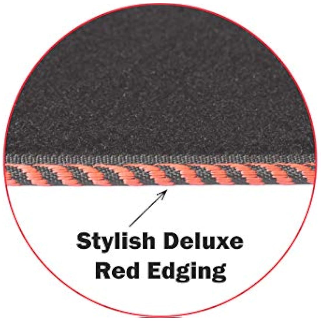 Mini Cooper F55 5 Door Car Mats - Red Edging Carpet
