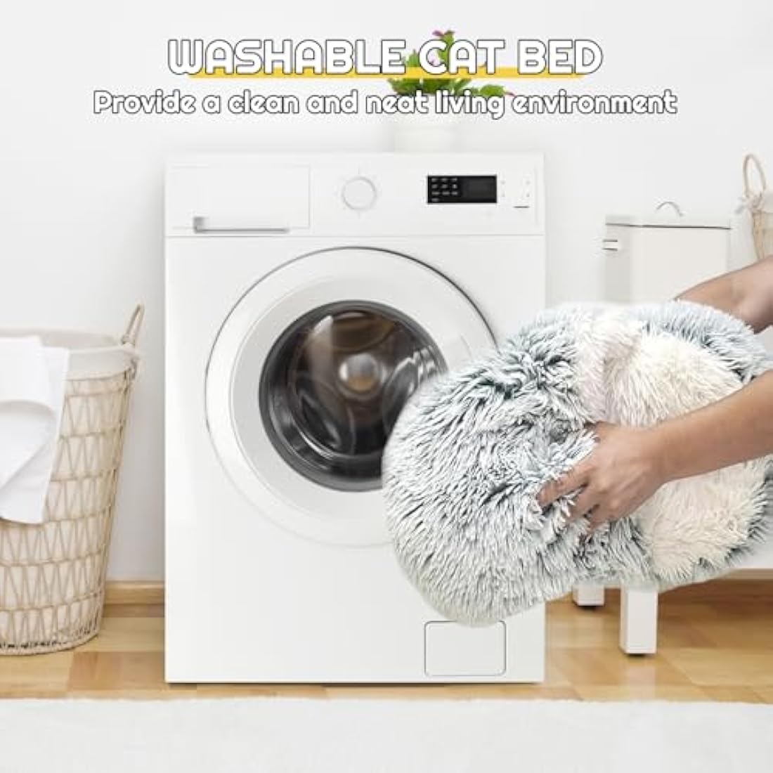Jolof Store Calming Hooded Dog Bed – Plush Anti-Anxiety Burrowing Nest