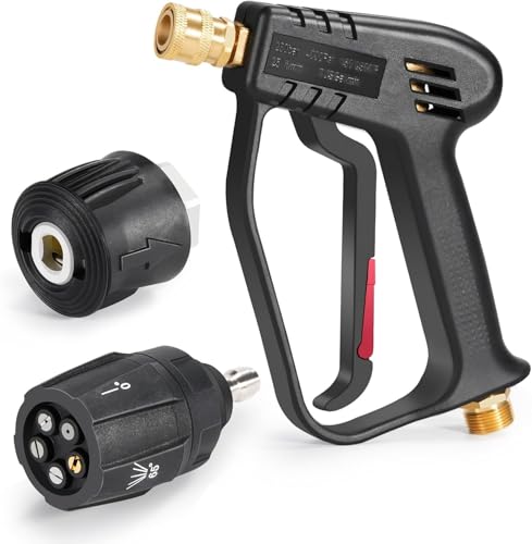 YUET High Pressure Washer Gun | 4350 PSI with Multi-Angle Nozzle