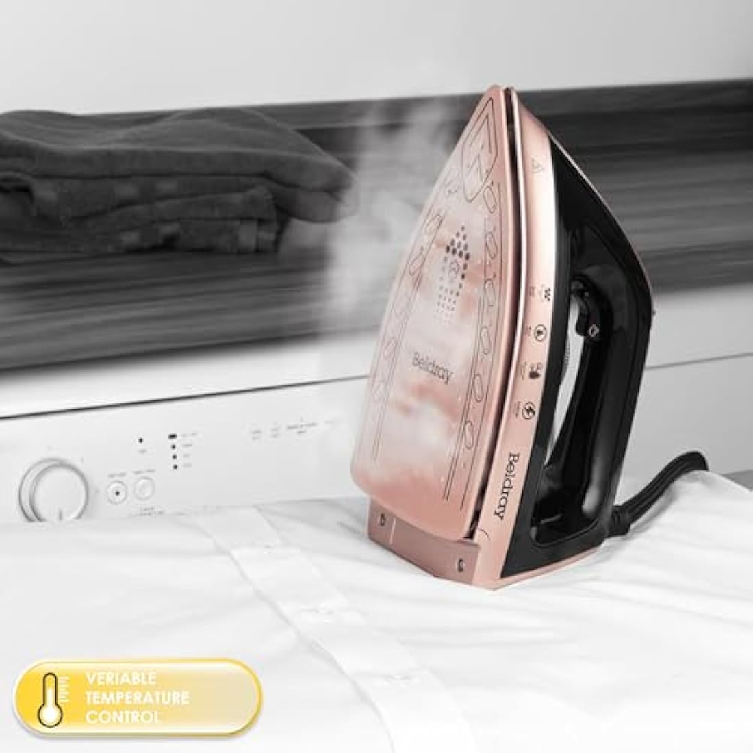 Beldray Steam Generator Iron – 2400W Rose Gold with 1.2L Water Tank