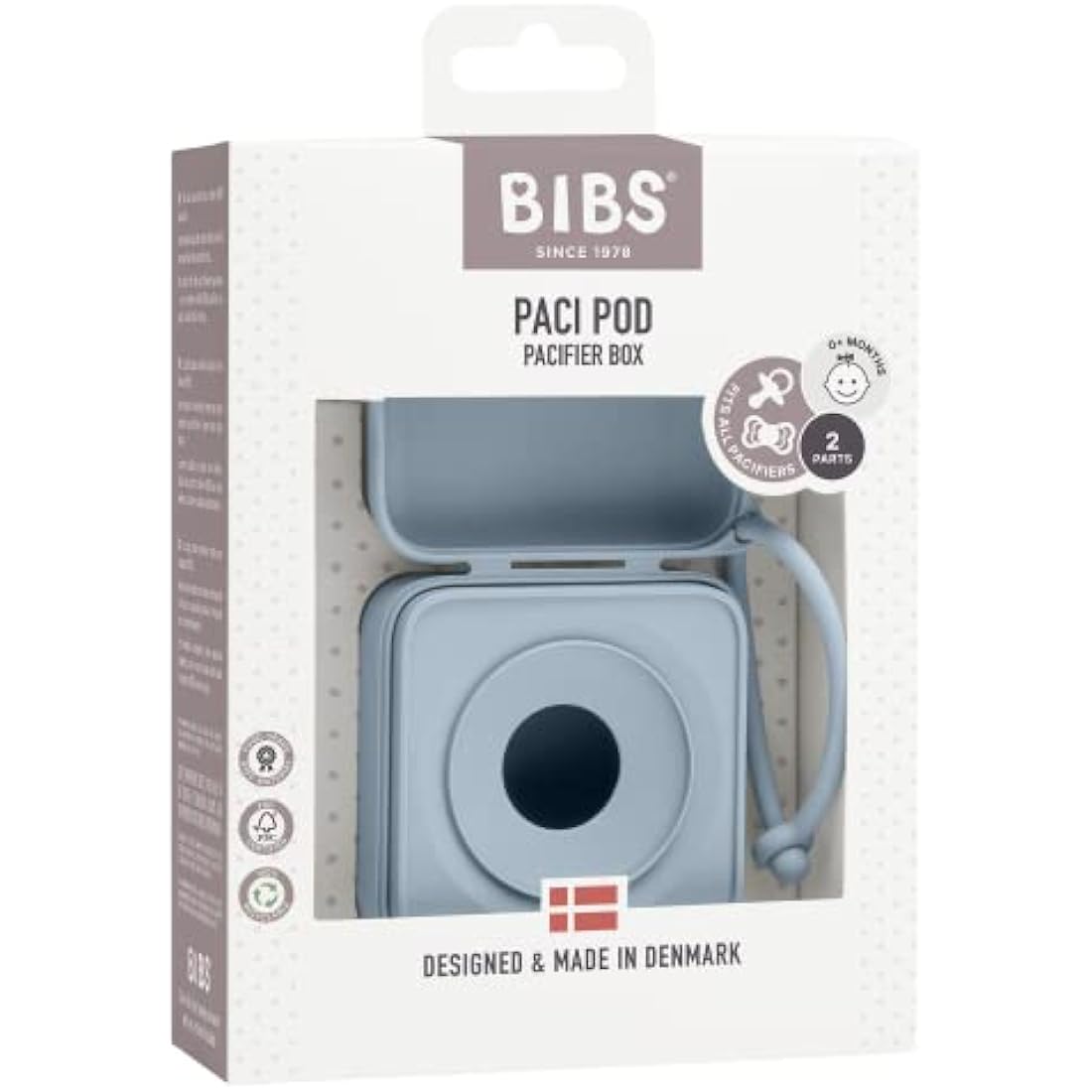BIBS Pacifier Box and Microwave Sterilizer - BPA-Free - Baby Blue