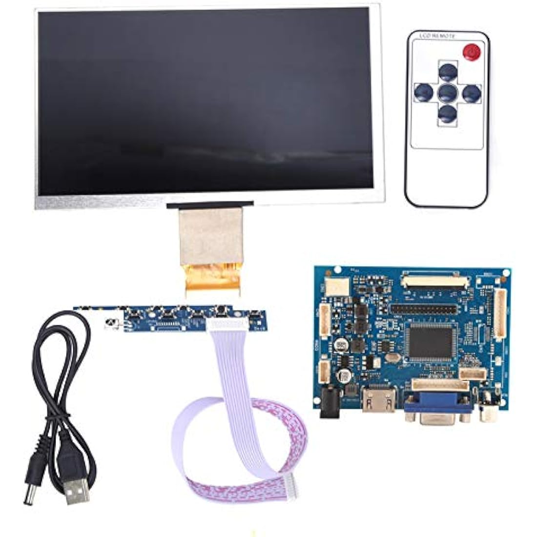 Hilitand 7 Inch TFT LCD Monitor – 1024x600 HDMI VGA Screen Kit