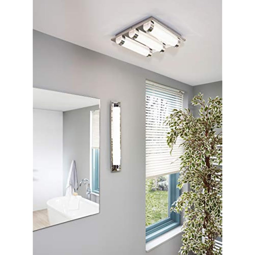 Eglo TOLORICO LED Bathroom Wall & Ceiling Light - Chrome & Crystal