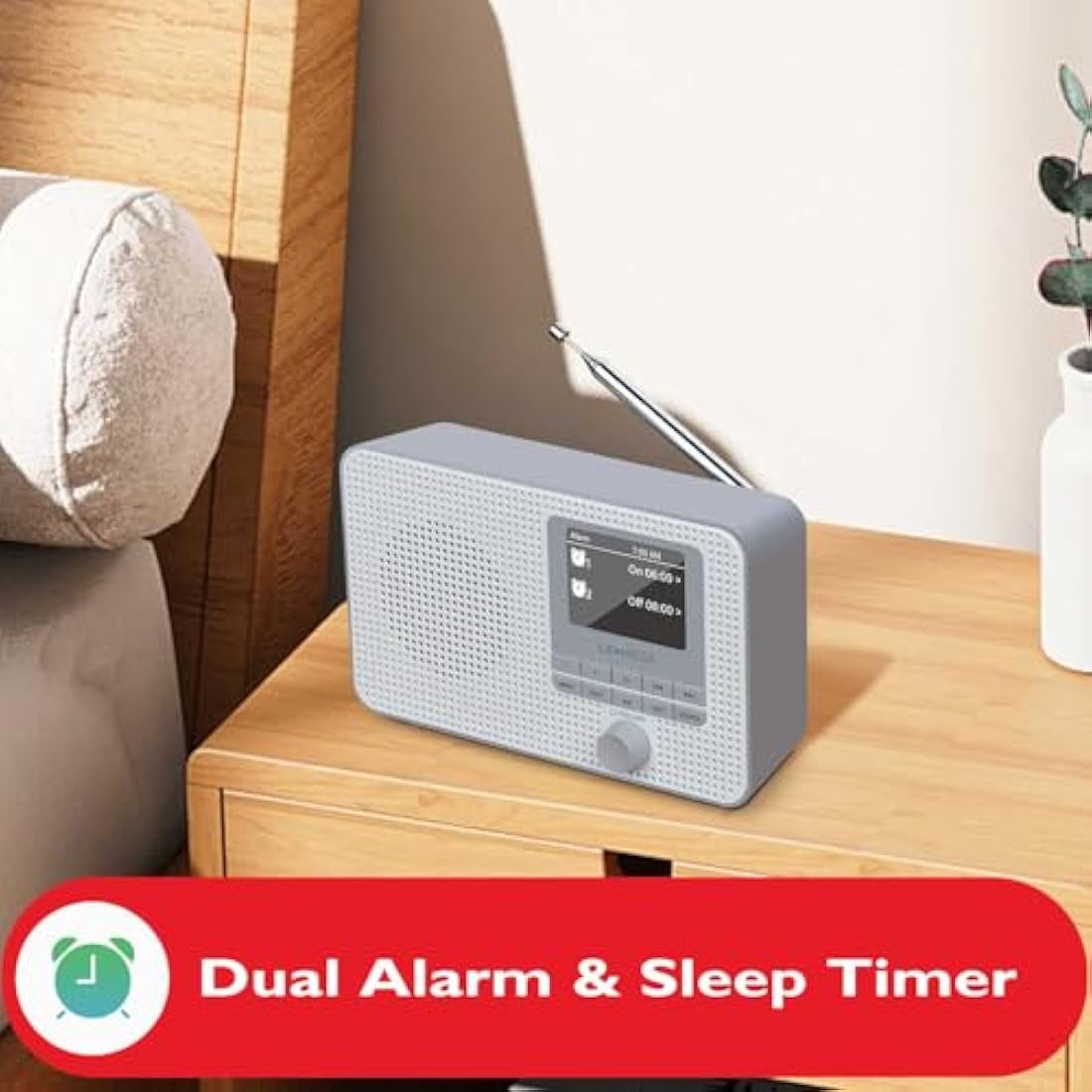 LEMEGA IR1 Internet Radio – Portable DAB+ Digital Radio with Bluetooth, Grey