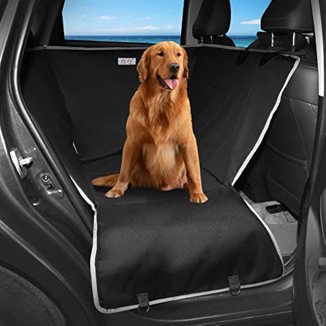 njnj Waterproof Dog Car Seat Cover – Half Hammock Backseat Protector