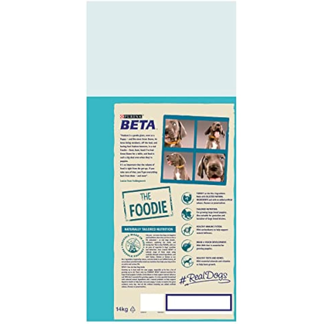 Beta Puppy Large Breed Dry Dog Food – Rich in Turkey, 14kg Bag