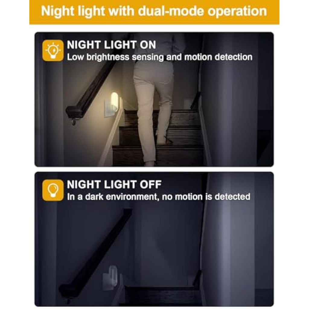 STANBOW Motion Sensor Night Light – 2 Pack Warm White LED Plug in Wall