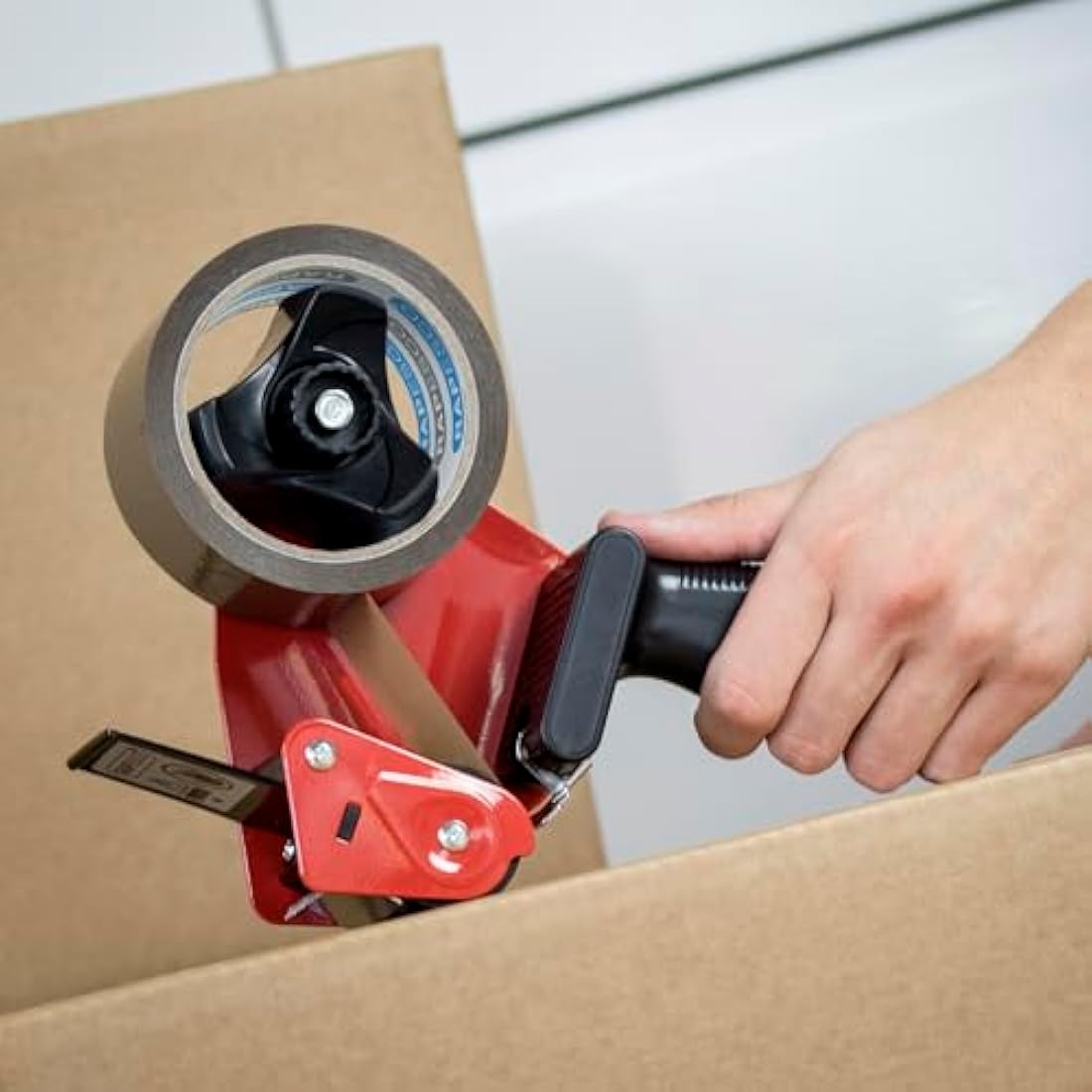 Rapesco Germ-Savvy Heavy-Duty Packing Tape Dispenser with 1 Tape