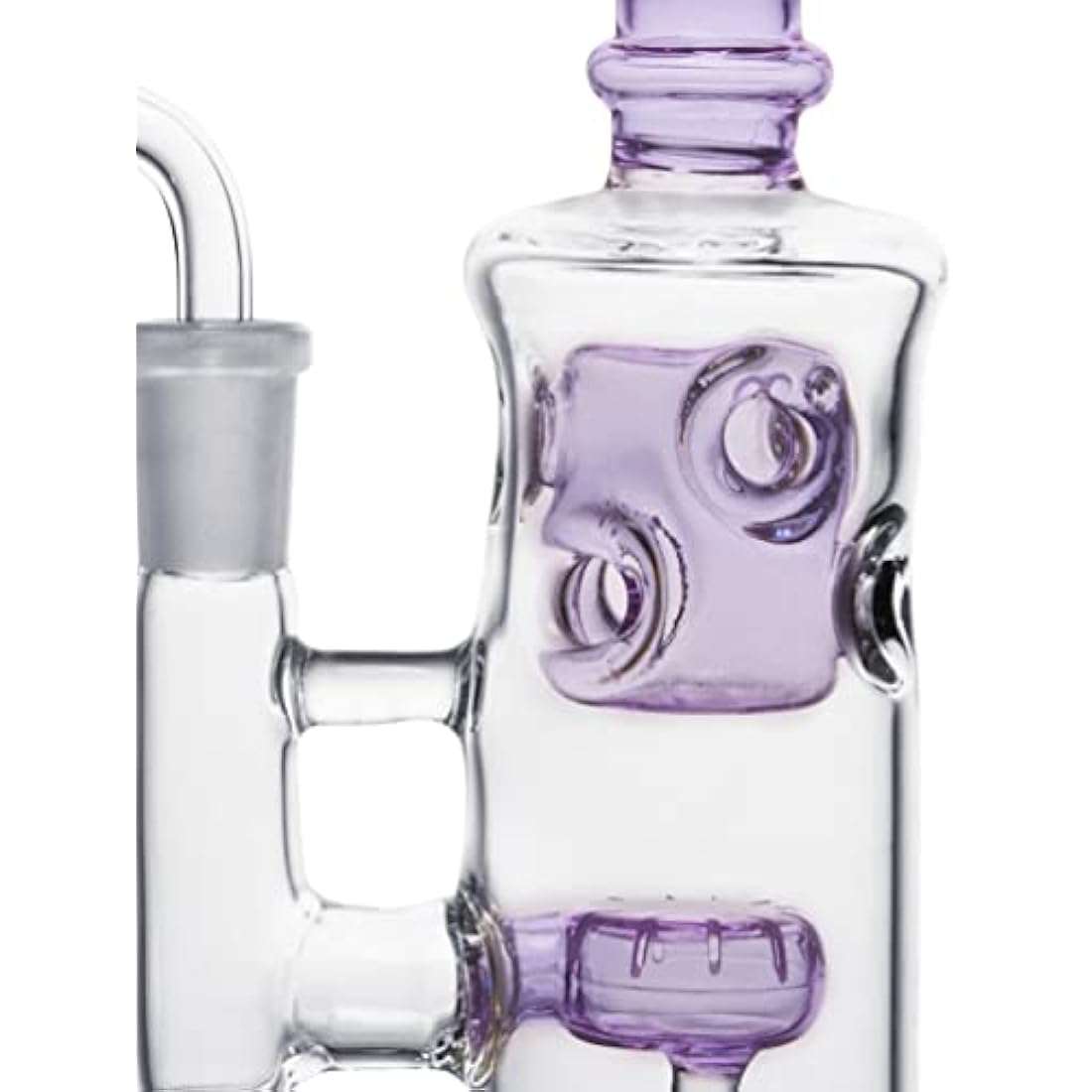 8" Glass Honeycomb Bong – Handmade Water Pipe with Banger