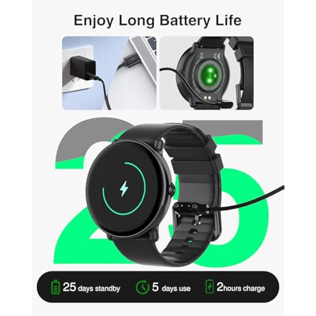 Gerpeng Smart Watch for Men – 1.43” AMOLED Display with Bluetooth Call