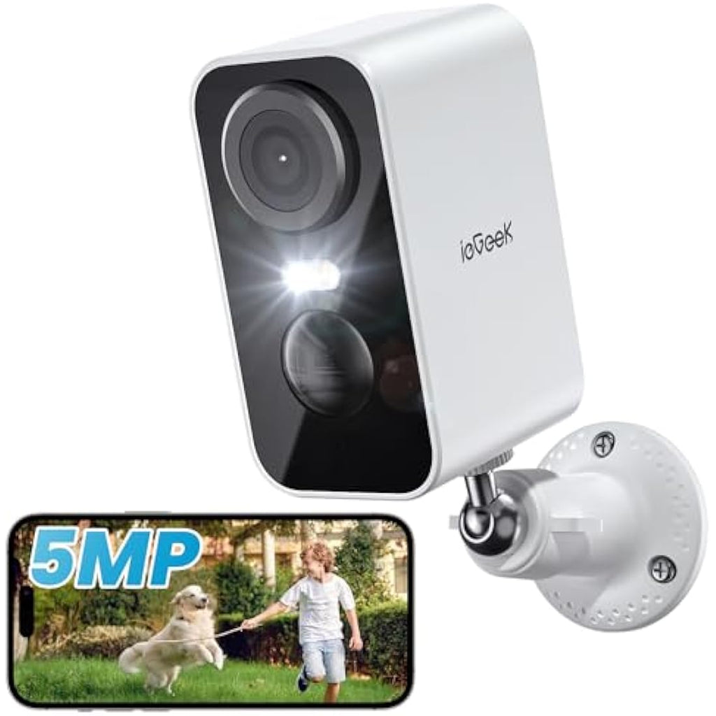 ieGeek 5MP Wireless Security Camera – Outdoor Battery CCTV with Night Vision