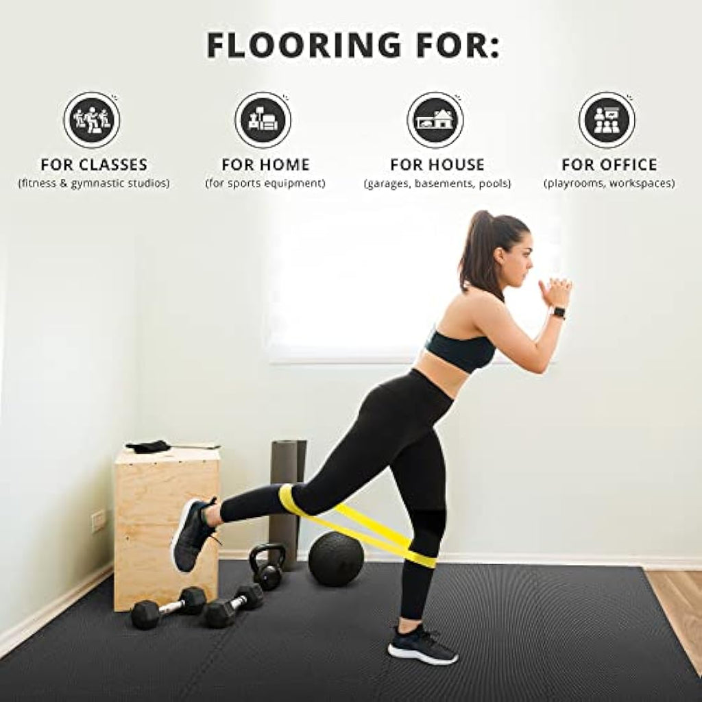 Interlocking EVA Foam Gym Floor Mats | 18 Piece Puzzle Set