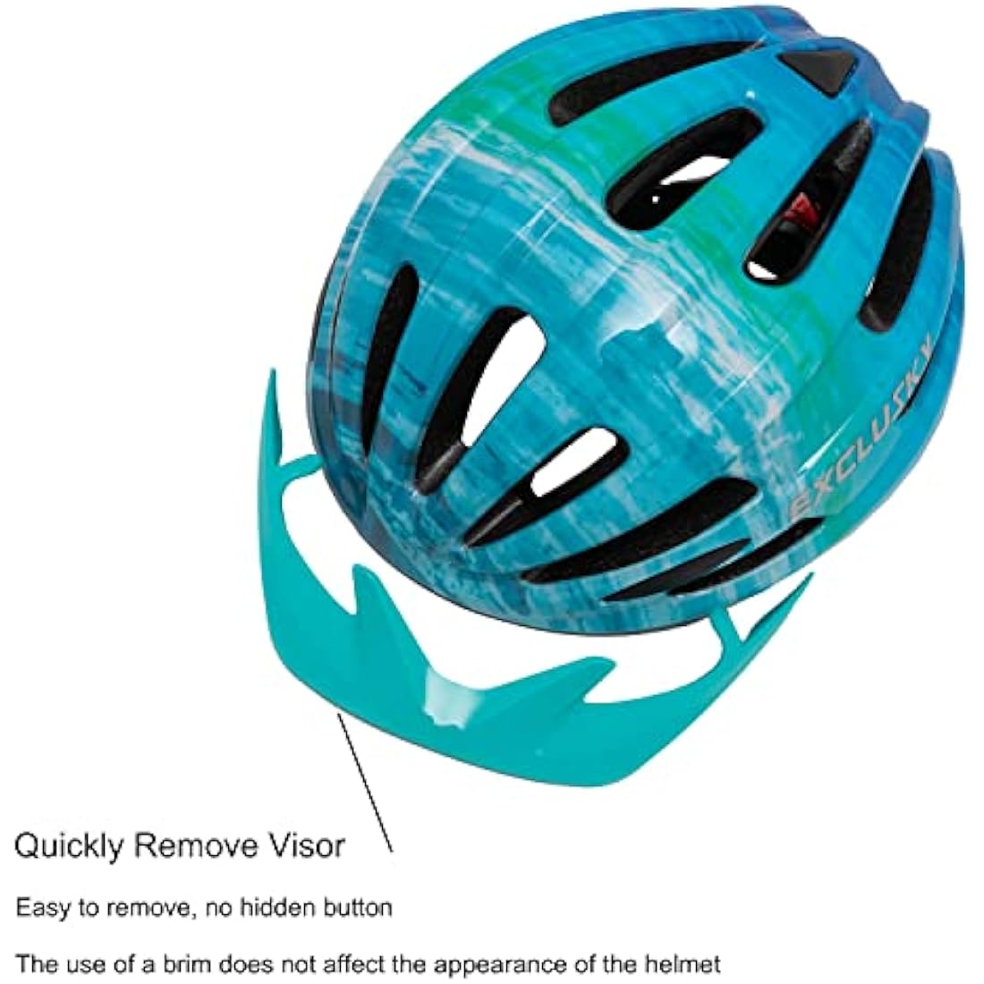 Exclusky Kids Bike Helmet with LED Light | Adjustable Size 50-57cm