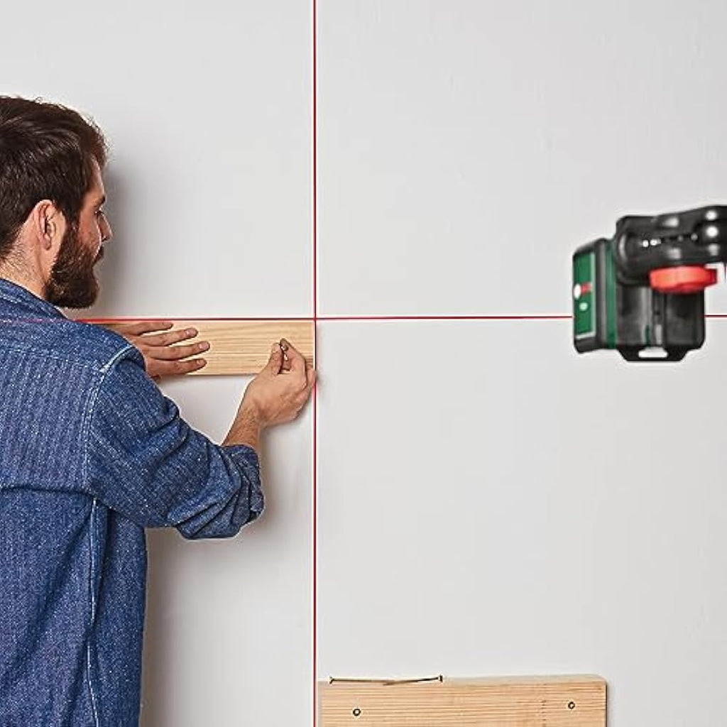 Bosch Quigo Cross Line Laser Level with MM 2 Universal Clamp