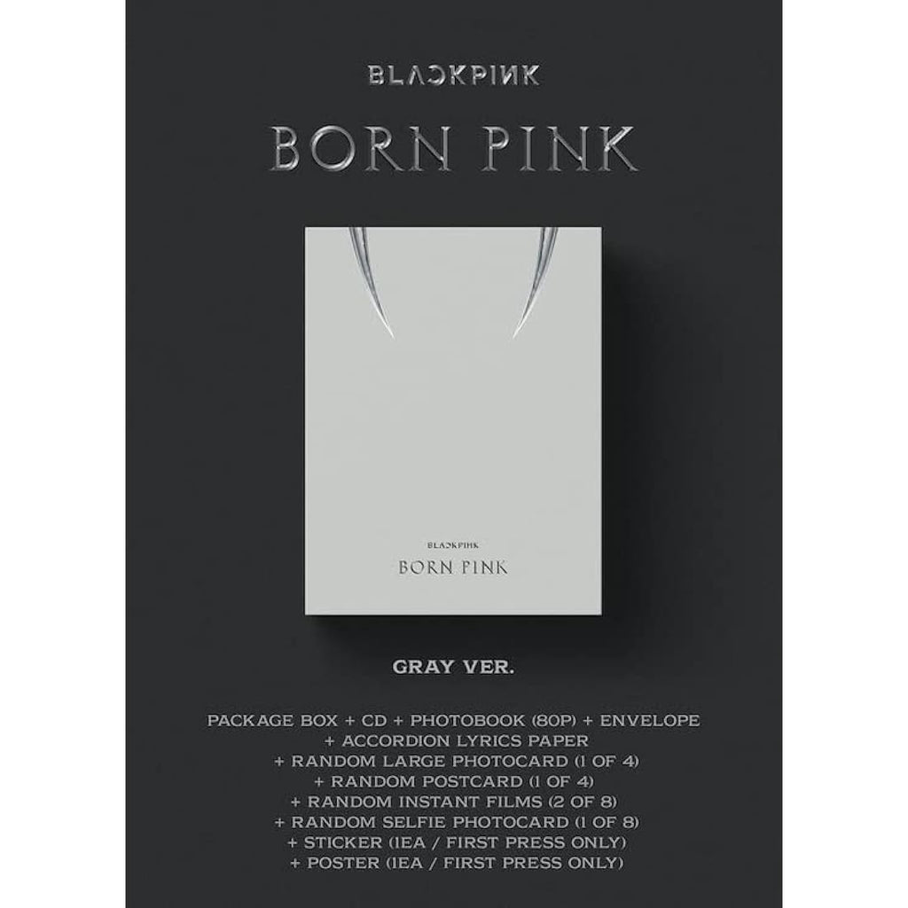 BLACKPINK - BORN PINK 2nd Album Gray Version Package Box Set