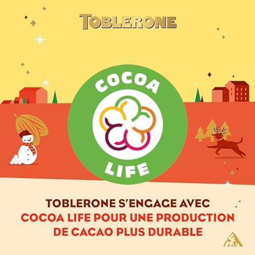 Toblerone White Chocolate Bar – Gourmet Swiss Candy Maxi Size, 360g