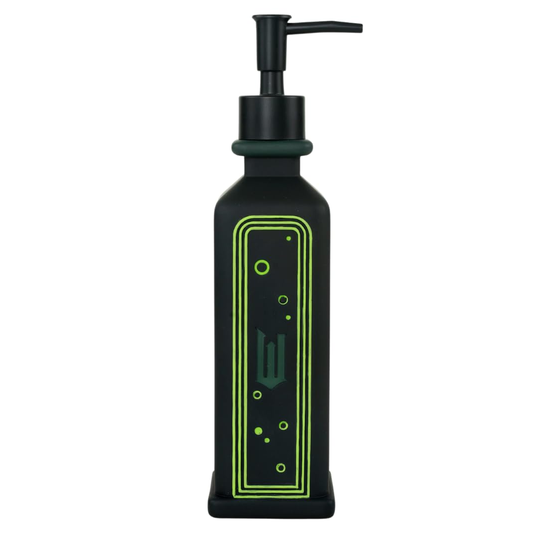 Wicked Soap and Lotion Pump Dispenser – Black & Green Resin, 10oz