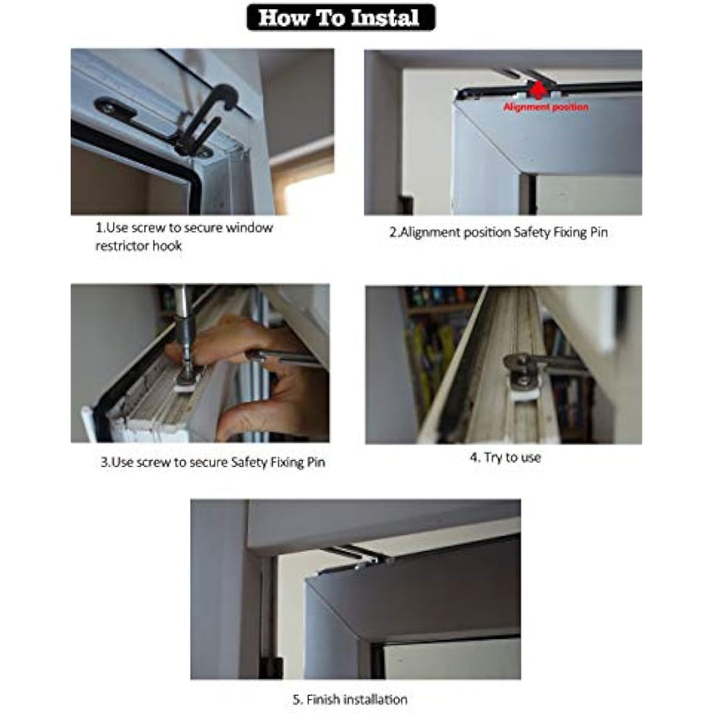 Window Restrictor Locks | 304 Stainless Steel Child Safety