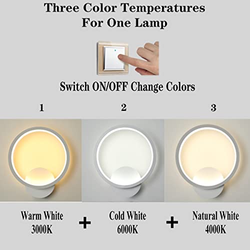 ZTWLEED LED Indoor Wall Lamp - 14W Modern Square Dimmable Sconce