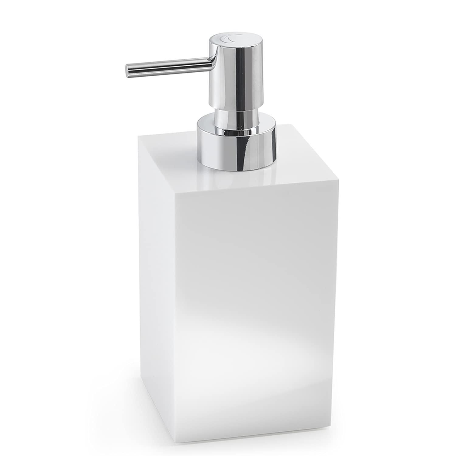 Gedy G-Bangkok White Resin and Sand Bathroom Soap Dispenser - 250ml