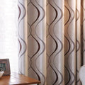 MYRU Modern Striped Curtains | 2 Panel Set Light Filtering Drapes