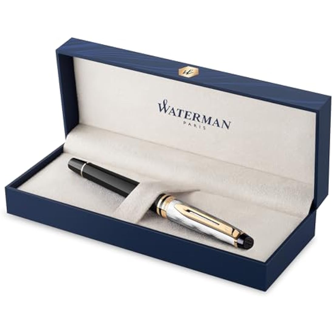 Waterman Expert Rollerball Pen – Black Lacquer with Gold Trim