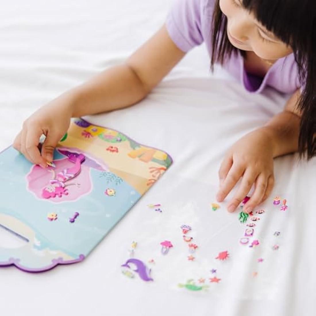 Melissa & Doug Mermaids Puffy Sticker Activity Book - 65 Reusable Stickers