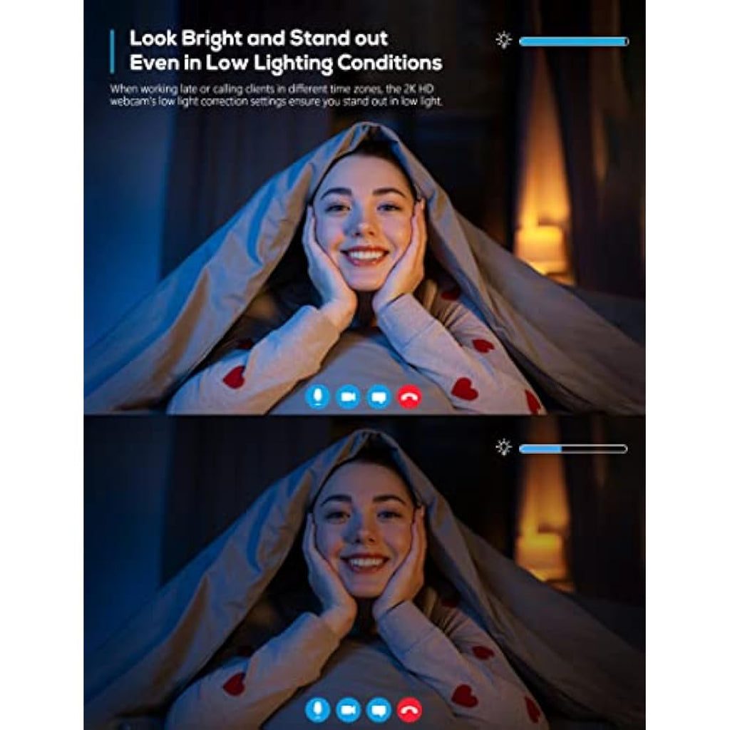 AIRHUG 02 2K Webcam No Microphone – QHD USB Web Camera with Privacy Cover