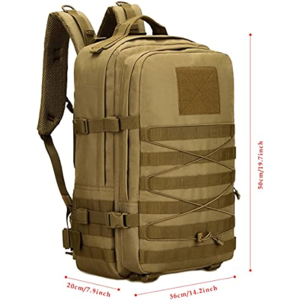 WTiger 45L Tactical Backpack | Water Resistant Molle Military Rucksack