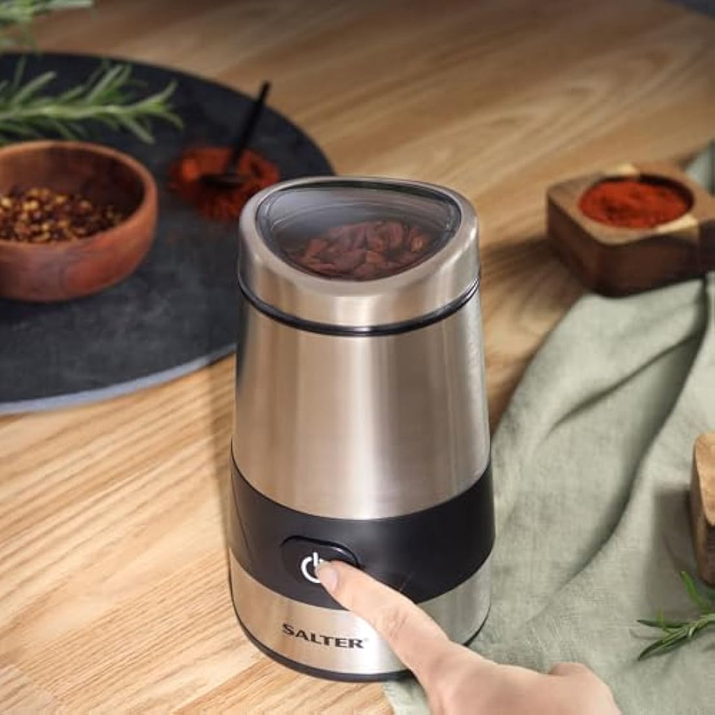 Salter EK2311 Electric Coffee Grinder – 200W Stainless Steel Spice Mill