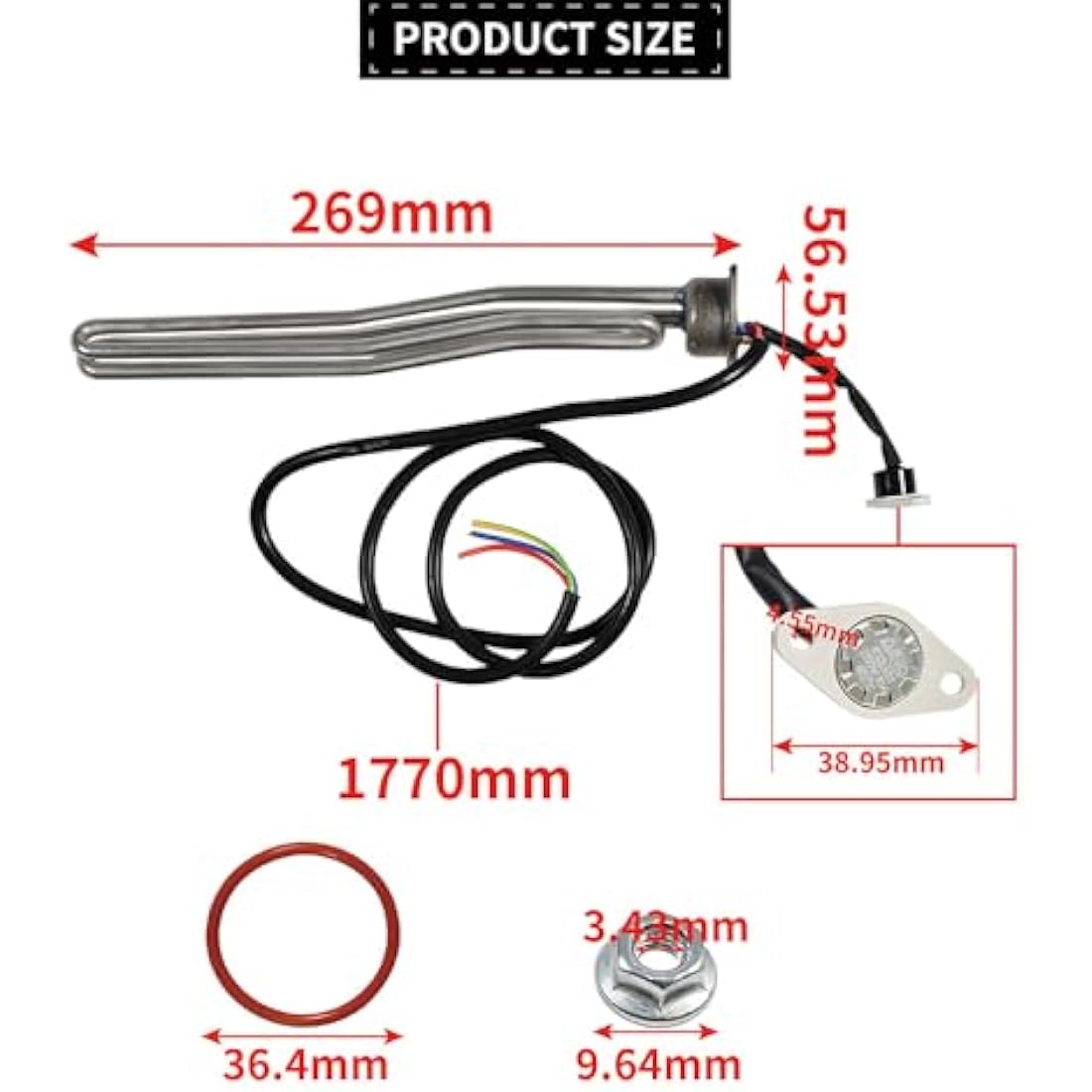 Jolof Store 850W Immersion Heater Element for Truma Ultrastore