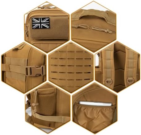 Military Tactical Backpack – Molle Hiking Rucksack 45L