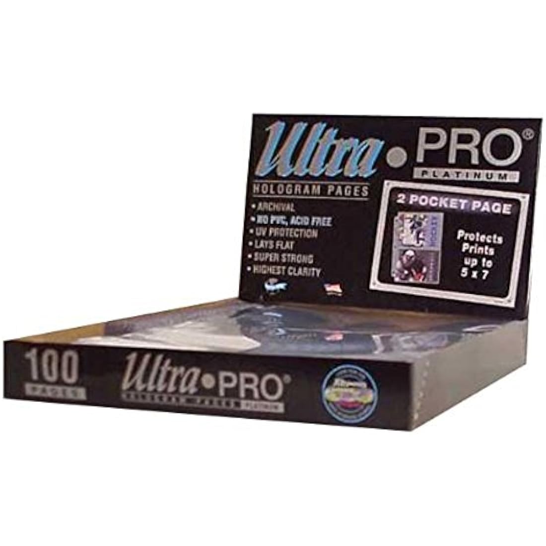 Ultra Pro 2-Pocket Platinum Pages for 5x7 Photos - 100 Count Box