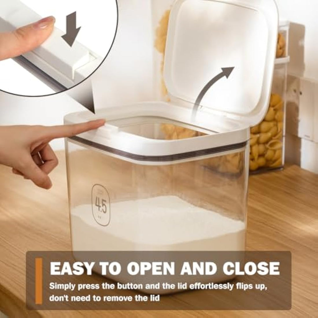 ZgoEC Airtight Rice and Flour Storage Container Set - 2.8L & 4.5L BPA-Free