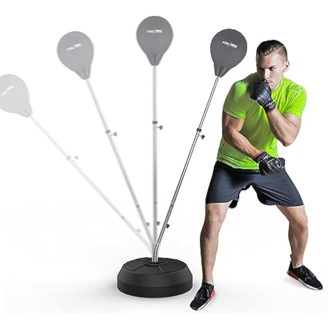 MaxxMMA Speed-Adjustable Freestanding Reflex Bag Kit for Boxing & MMA