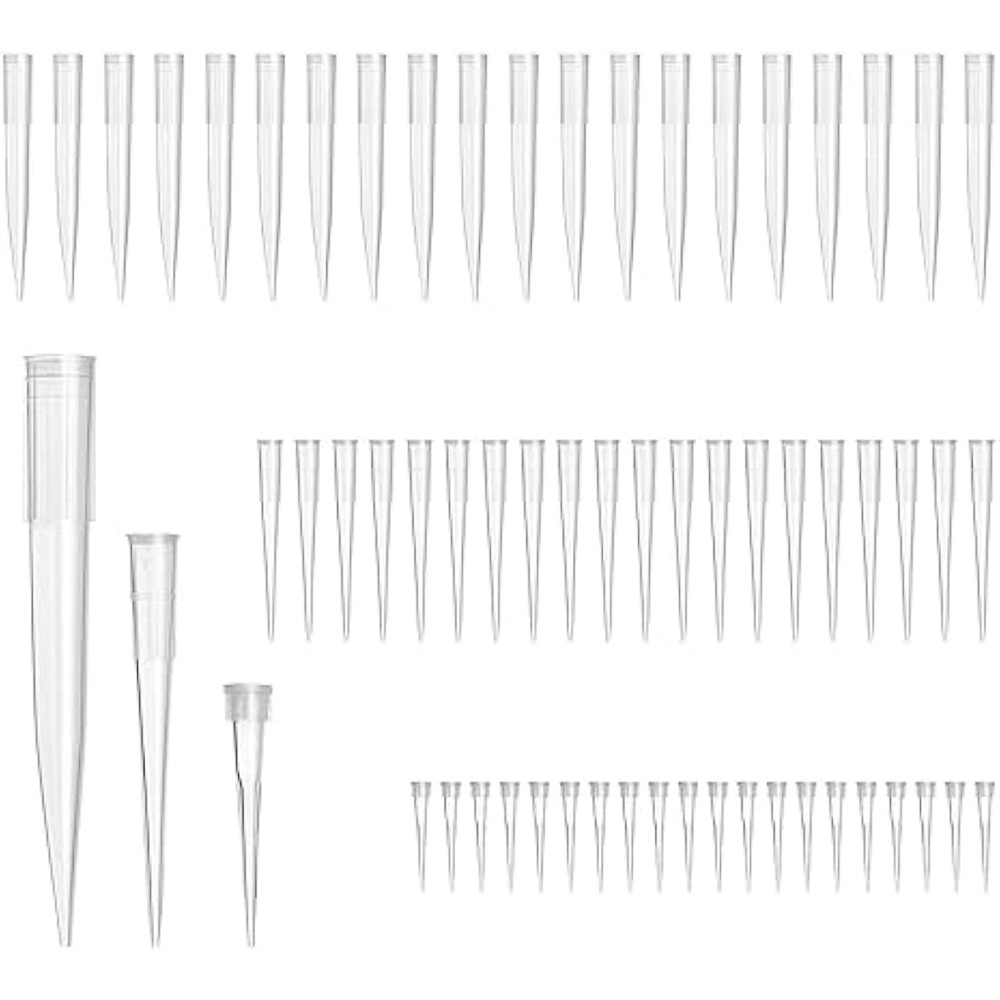 Jagowa 60-Piece Plastic Flower Tubes for Cake Decorating | 3 Sizes