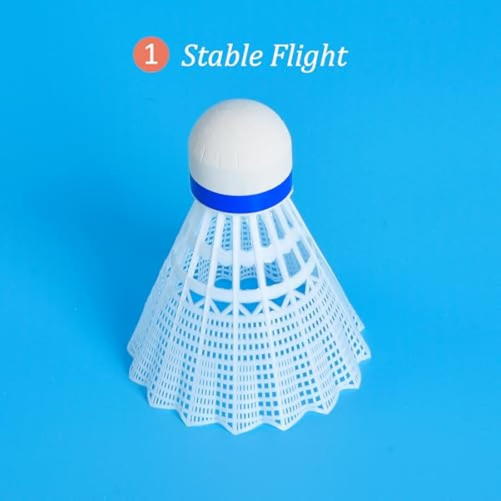 BAIHUALIN WHiZZ Durable Nylon Badminton Shuttlecocks - 12 Pack White