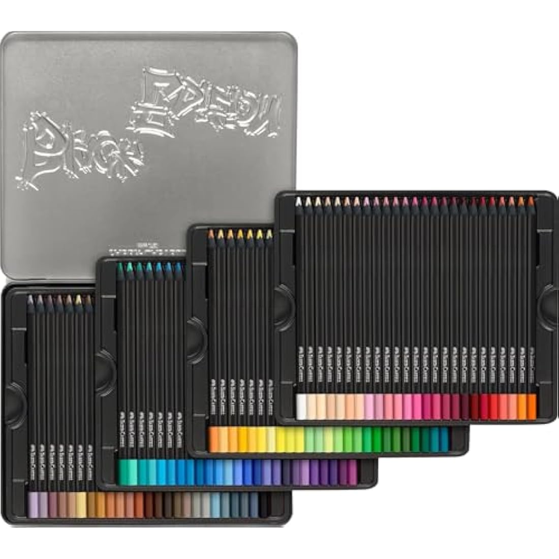 Faber-Castell Black Edition Colour Pencils – Tin of 100 Artist Set
